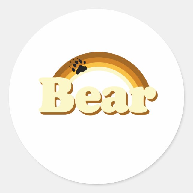 Adesivo Redondo Orgulho de Urso (Frente)
