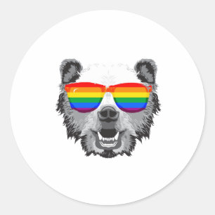 Adesivo Redondo Orgulho de Urso Cinzento