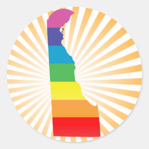 Adesivo Redondo orgulho delaware.