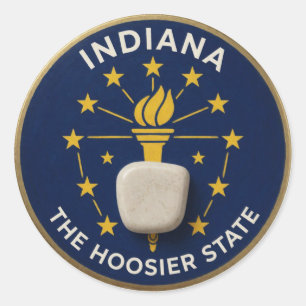 Adesivo Redondo Orgulho do Estado de Indiana