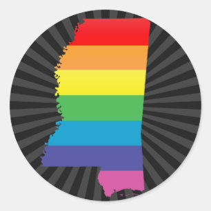 Adesivo Redondo orgulho do mississippi