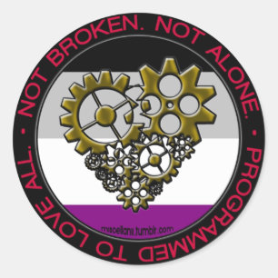 Adesivo Redondo Orgulho do robô do ás