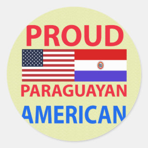Adesivo Redondo Orgulho dos paraguaios americanos