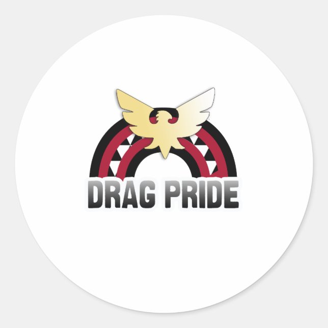 Adesivo Redondo Orgulho Drag (Frente)
