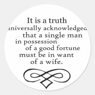 Adesivo Redondo Orgulho e preconceito