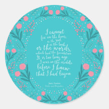 Orgulho e Preconceito da Jane Austen Floral Teal e