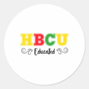 Adesivo Redondo Orgulho Educado HBCU Universidades Negras Históric
