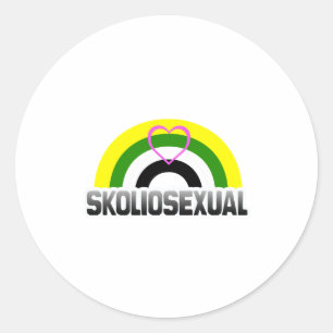 Adesivo Redondo Orgulho Escoliossexual