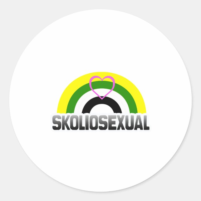 Adesivo Redondo Orgulho Escoliossexual (Frente)