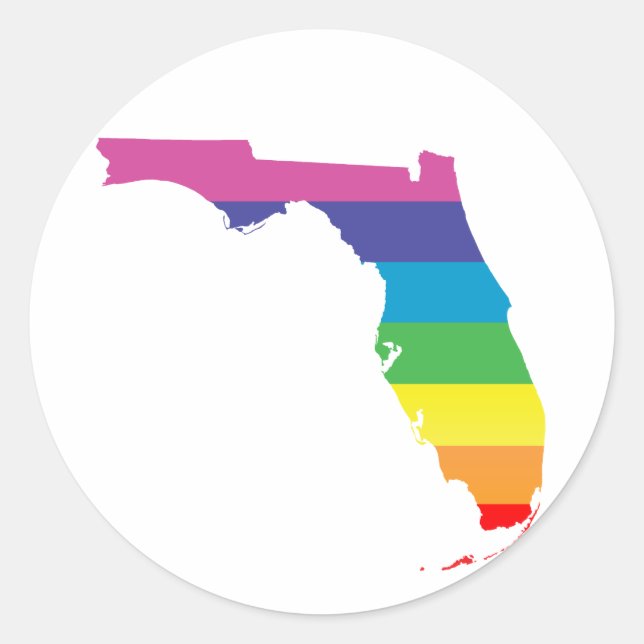 Adesivo Redondo orgulho florida. (Frente)