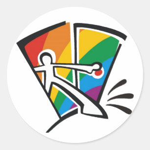 Adesivo Redondo Orgulho gay