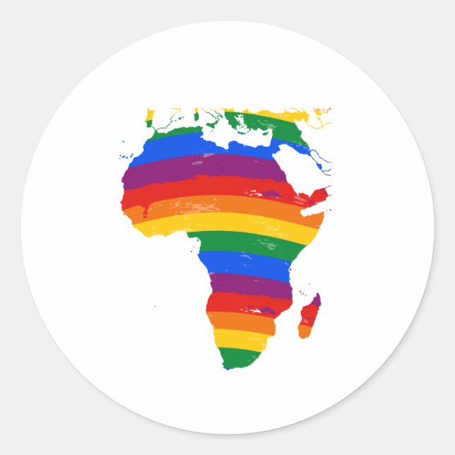 ADESIVO REDONDO ORGULHO GAY AFRICA (Frente)