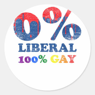 Adesivo Redondo Orgulho gay conservador LGBT