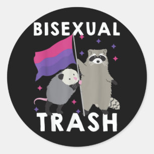 Adesivo Redondo Orgulho gay de lixo bissexual Rótulo LGBT