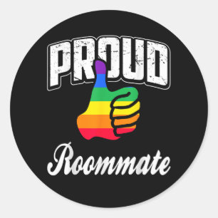 Adesivo Redondo Orgulho Gay do Colega de Quarto