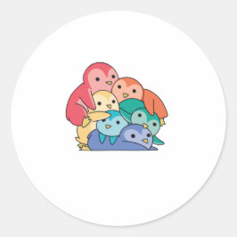 Adesivo Redondo Orgulho gay Lgbtq Penguin Cute Penguin