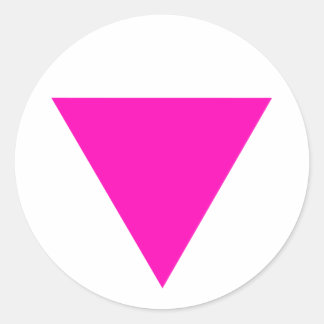 Adesivo Redondo orgulho gay "PINK TRIANGLE"