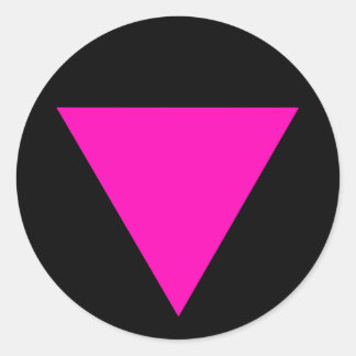 Adesivo Redondo orgulho gay "PINK TRIANGLE"