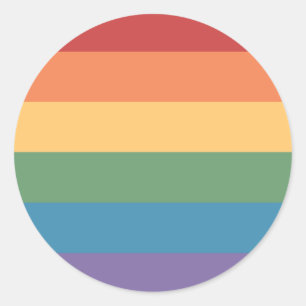 Adesivo Redondo orgulho gay Sinalizador com proteção de posiçã
