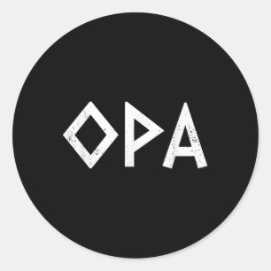 Adesivo Redondo Orgulho Grego Antigo Opa Bandeira Grego Funny Par