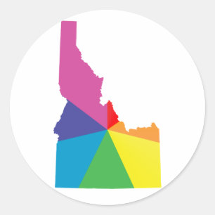 Adesivo Redondo orgulho idaho.