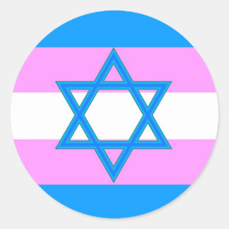 Adesivo Redondo Orgulho Judaico Transgênero