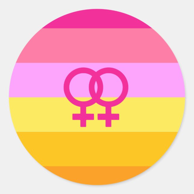 Adesivo Redondo Orgulho Lesbiano Dawn WLW (Frente)