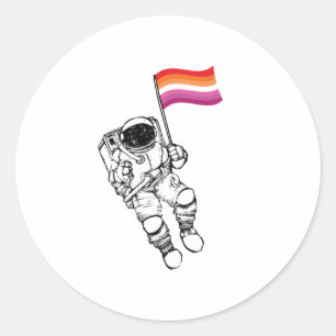 Adesivo Redondo Orgulho Lésbico da Mulher-Lua