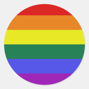 Adesivo Redondo orgulho LGBT Arco-íris