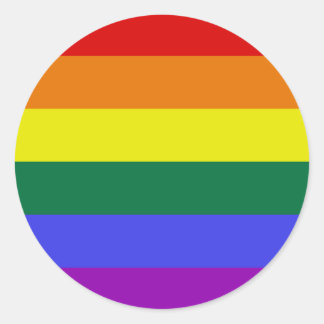 Adesivo Redondo orgulho LGBT Arco-íris