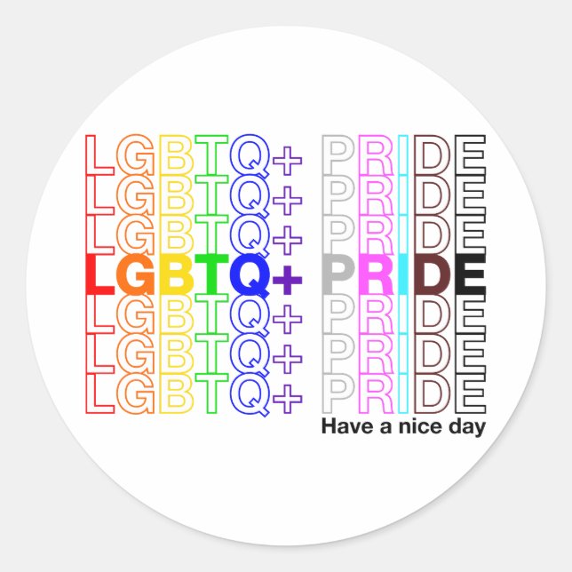 Adesivo Redondo Orgulho LGBTQ+ (Frente)