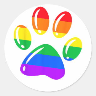Adesivo Redondo Orgulho LGBTQ Camisa Orgulho de Canais Arco-Íris M