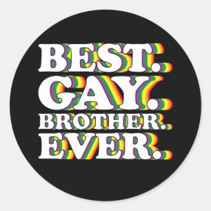 Adesivo Redondo Orgulho LGBTQ do Melhor Irmão Gay