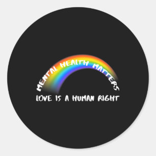 Adesivo Redondo Orgulho Lgbtq - O Amor É Um Direito Humano