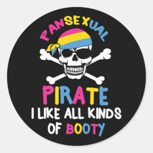 Adesivo Redondo Orgulho LGBTQ Pirata Pansexual