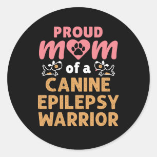 Adesivo Redondo Orgulho Mãe de um Guerreiro Canino Epilepsia