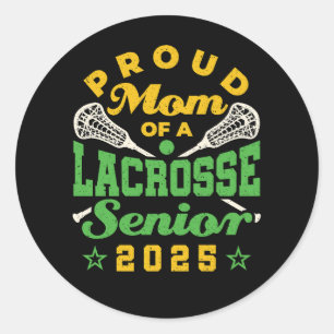 Adesivo Redondo Orgulho Mãe de um Mais velho de Lacrosse 2025 Verd