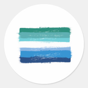 Adesivo Redondo ORGULHO MASCULINO GAY PINTADO - Azure