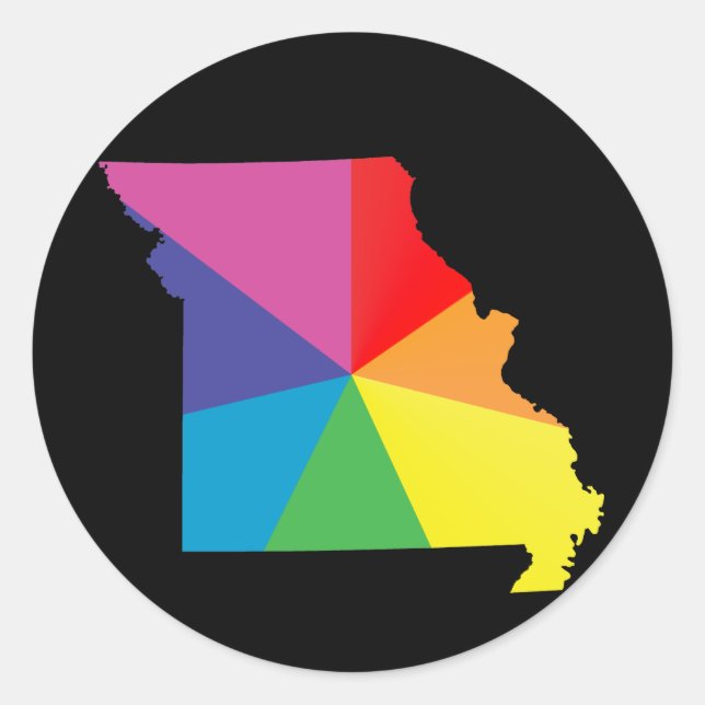 Adesivo Redondo orgulho missouri. (Frente)