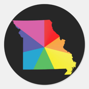 Adesivo Redondo orgulho missouri.