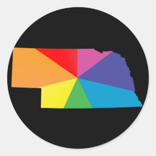 Adesivo Redondo orgulho nebraska.