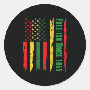 Adesivo Redondo Orgulho Negro de Bandeira do 1865 Afri