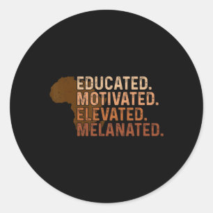 Adesivo Redondo Orgulho Negro Melanizado Elevado e Motivado