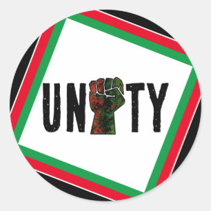 Adesivo Redondo orgulho negro punho vermelho verde bandeira pan-af