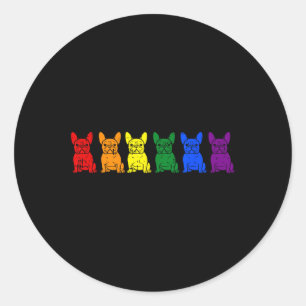Adesivo Redondo Orgulho Orgulho gay Lgbt-q Ally Dog Puppy Lover