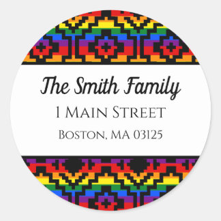 Adesivo Redondo Orgulho Rainbow LGBTQ Endereço Geométrico de Devol