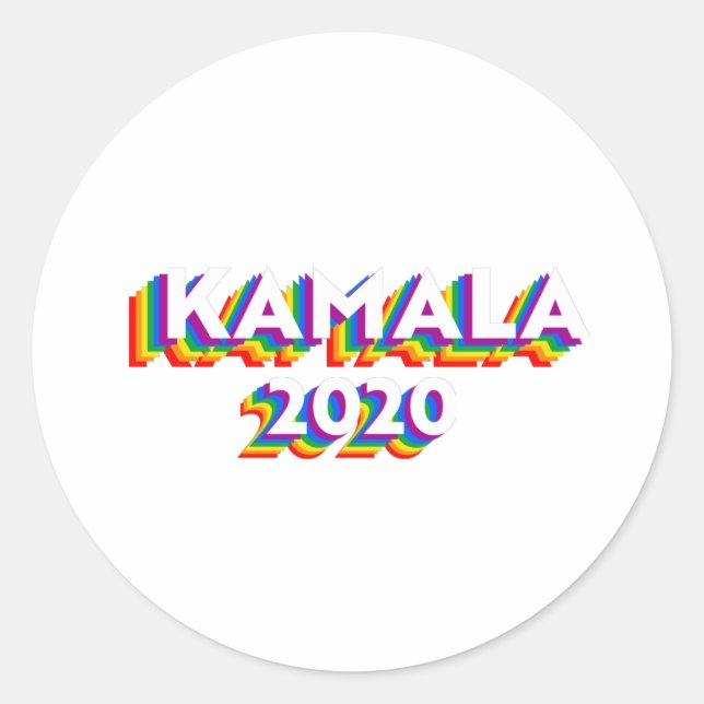 Adesivo Redondo Orgulho Retroativo de Kamala 2020 (Frente)