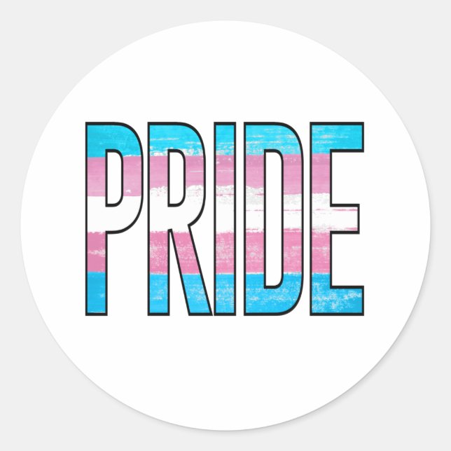 Adesivo Redondo Orgulho Transgênero (Frente)