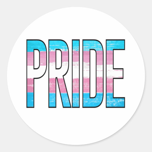 Adesivo Redondo Orgulho Transgênero (Frente)