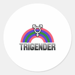 Adesivo Redondo Orgulho Trigênero